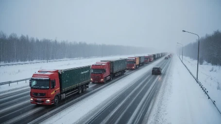 Приморские метели замедляют логистику